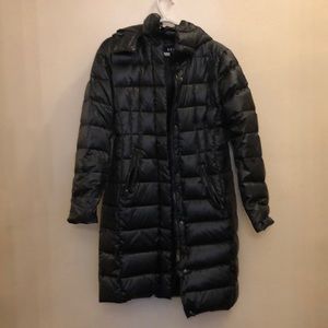 New don’t black shiny puffer coat down